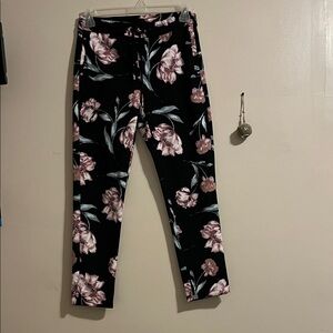 Le Chateau Black with Pink Floral Pants